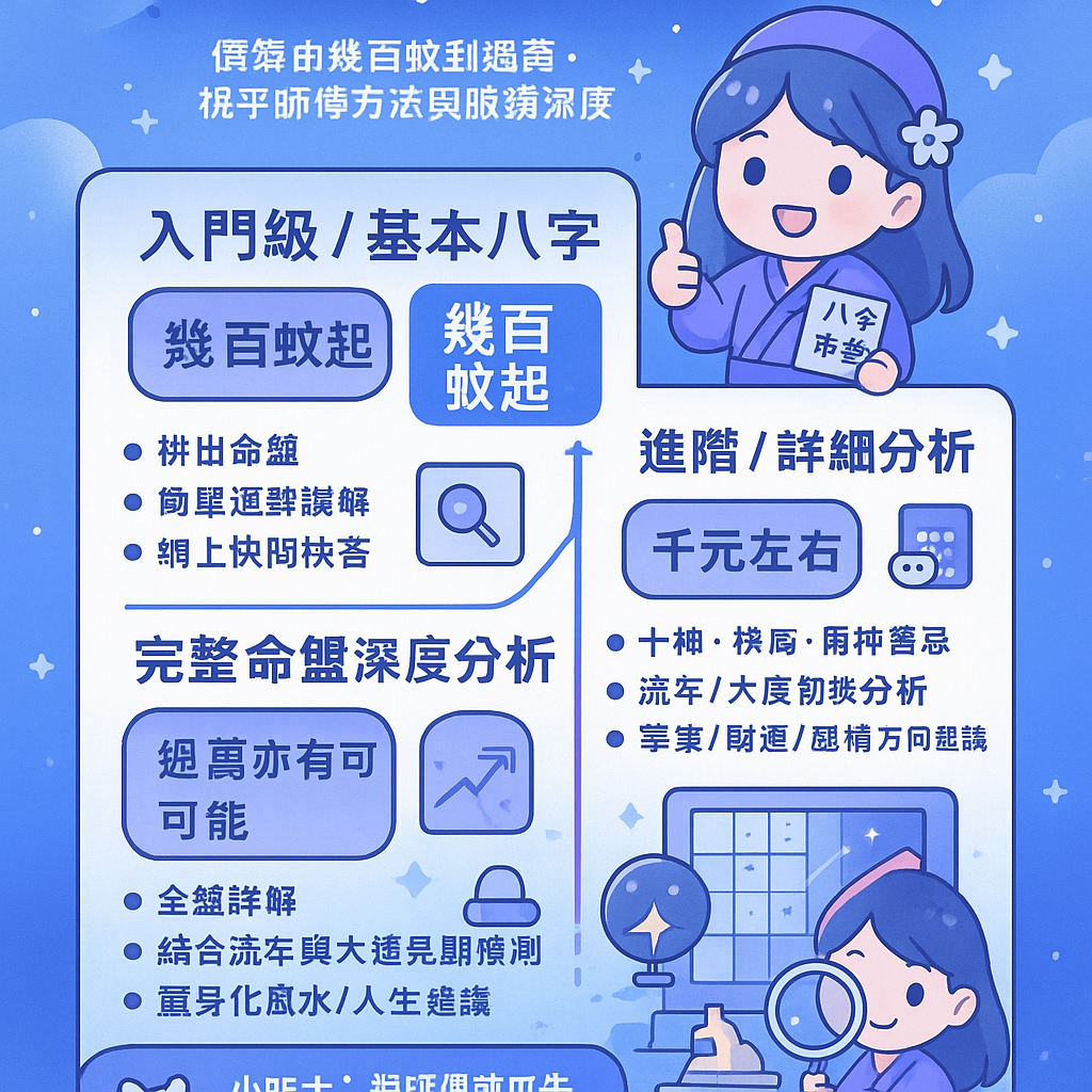 算命收費行情參考